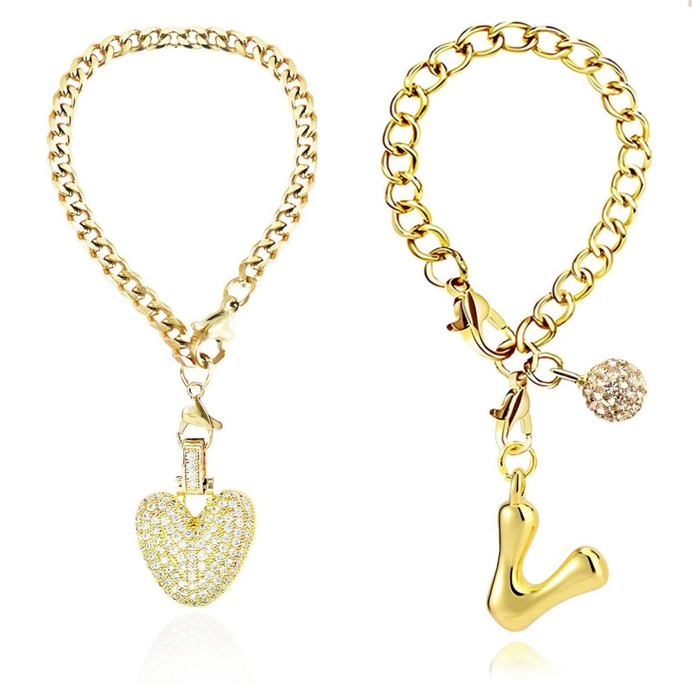 6063 Gold Bubble Letter Charms for Stanley Cup Accessories - Designer
